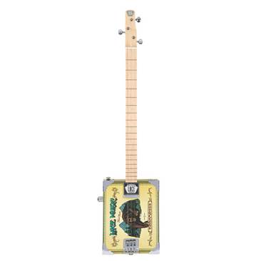 Lace Cigar Box Electric Guitar 3 String Grizzly