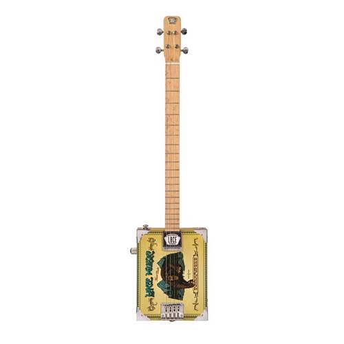 Lace Cigar Box Electric Guitar 4 String Grizzly 