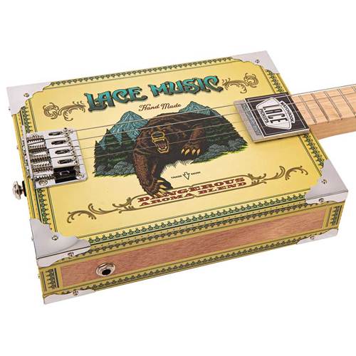 Lace Cigar Box Electric Guitar 4 String Grizzly Lace Cigar Box Electric Guitar 4 String Grizzly