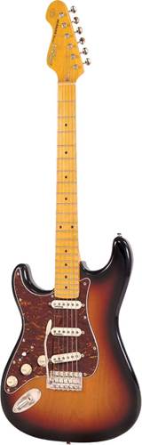 Vintage LV6MSSB Left Handed Guitar Maple Fingerboard Sunset Sunburst