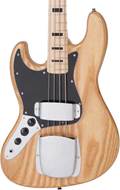 Vintage LVJ74NAT VJ74 ReIssued Bass Maple Fingerboard Natural Ash Body Left Handed