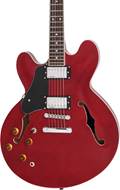 Vintage LVSA500CR Semi-Acoustic Guitar Cherry Red Left Handed