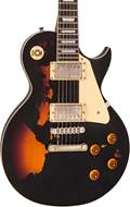 Vintage V100MRBK V100 Icon Distressed Black Over Sunburst