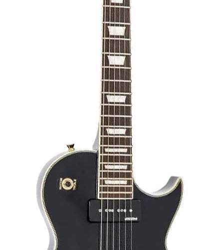 Vintage V100PBB V100 Guitar 2W90 Gold Hardware Gloss Black Vintage V100PBB V100 Guitar 2W90 Gold Hardware Gloss Black