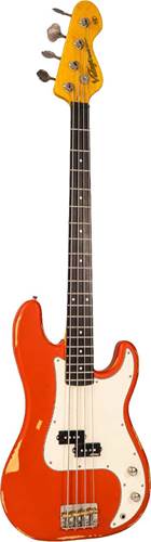 Vintage V4MRFR V4 Icon Bass Distressed Firenza Red