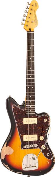 Vintage V65 ICON Vibrato Electric Guitar Distressed Tobacco Sunburst