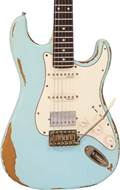 Vintage V6HMRLB V6 HSS Icon Aged Gloss Distressed Laguna Blue