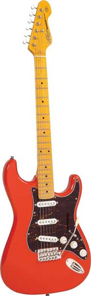 Vintage V6M ReIssued Electric Guitar Firenza Red