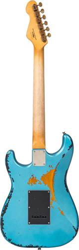 Vintage V6MRGHB V6 Icon Distressed Gun Hill Blue On Sunburst Vintage V6MRGHB V6 Icon Distressed Gun Hill Blue On Sunburst