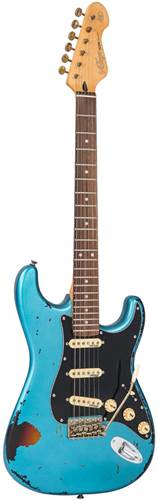Vintage V6MRGHB V6 Icon Distressed Gun Hill Blue On Sunburst Vintage V6MRGHB V6 Icon Distressed Gun Hill Blue On Sunburst