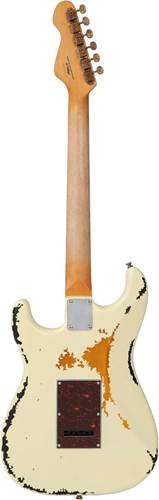 Vintage V6 Icon Distressed White Over Sunburst Electric Guitar Vintage V6 Icon Distressed White Over Sunburst Electric Guitar