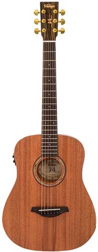 Vintage Mahogany Series Travel Electro-Acoustic Guitar Satin Mahogany