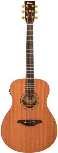 Vintage VE300MH Mahogany Series Electro Folk Guitar