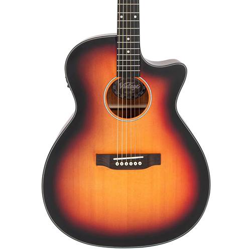 Vintage Stage Series Grand Auditorium Cutaway Electro-Acoustic Guitar Sunburst Vintage Stage Series Grand Auditorium Cutaway Electro-Acoustic Guitar Sunburst