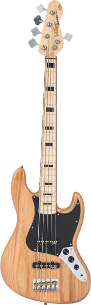 Vintage VJ75MNAT VJ75 ReIssued 5 String Bass Maple Fingerboard Natural Ash