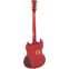 Vintage VS6 Icon Electric Guitar Distressed Cherry Red Back View
