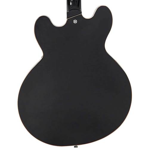 Vintage VSA500B Reissued Semi Acoustic Guitar with Bigsby Boulevard Black Vintage VSA500B Reissued Semi Acoustic Guitar with Bigsby Boulevard Black