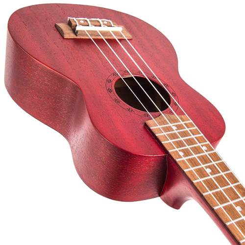 Laka VUS5RD Sapele Series Soprano Ukulele Rustic Red Laka VUS5RD Sapele Series Soprano Ukulele Rustic Red