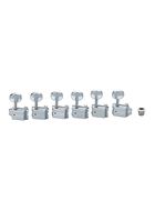 Wilkinson Deluxe Classic Mini Oval Machine Heads 6 Inline Chrome
