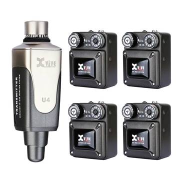 Xvive XU4R4 2.4Ghz Wireless In Ear Monitor System With Four Receivers