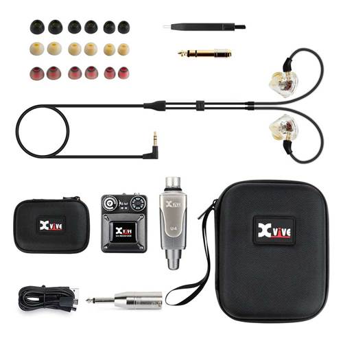 Xvive XU4T9 Wireless In Ear Monitor System Plus In Ear Montors & Case Xvive XU4T9 Wireless In Ear Monitor System Plus In Ear Montors & Case