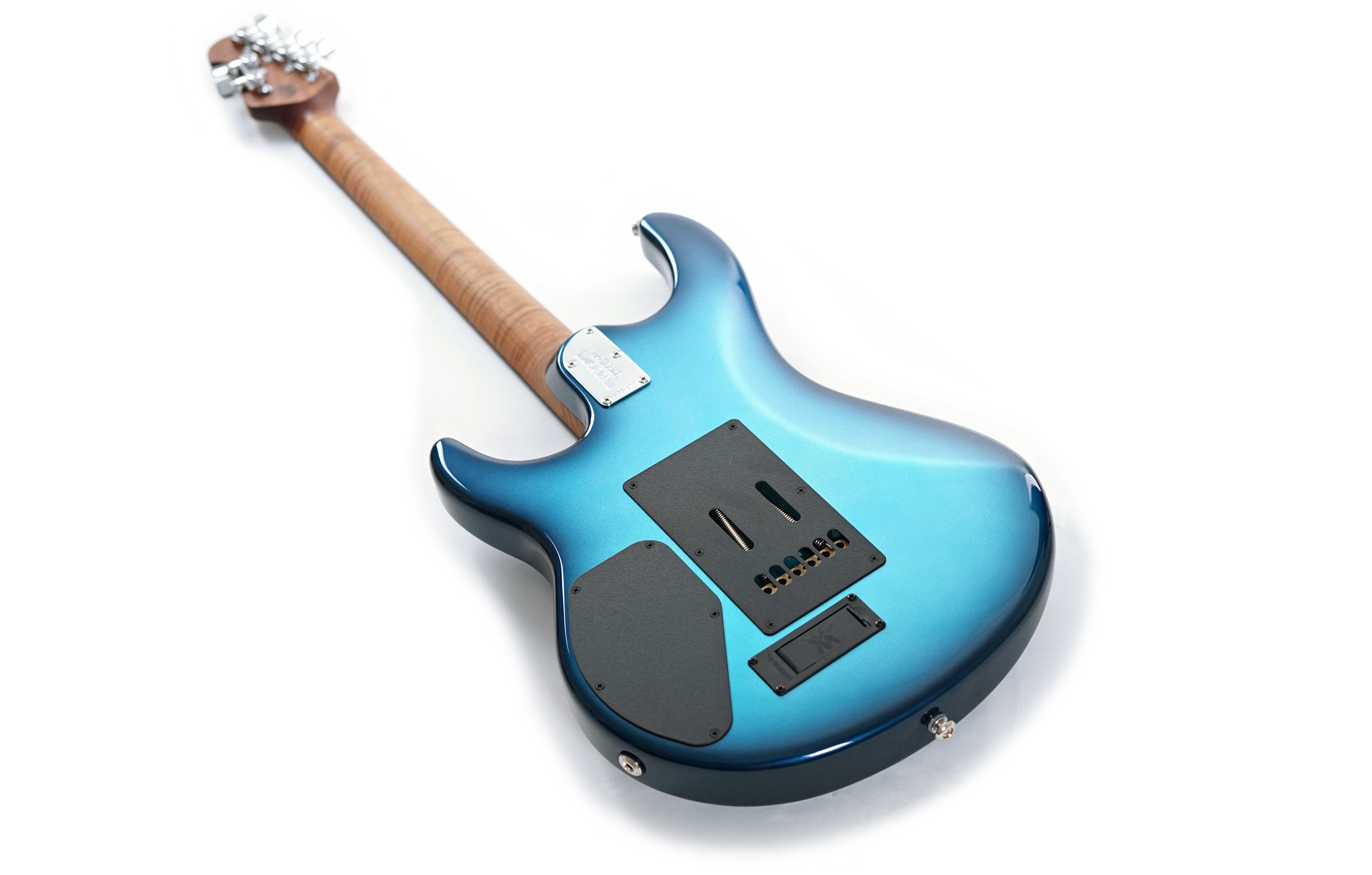 Ernie Ball Music Man Luke L4 SSS Trem Diesel Blue (632) - Willcutt Guitars