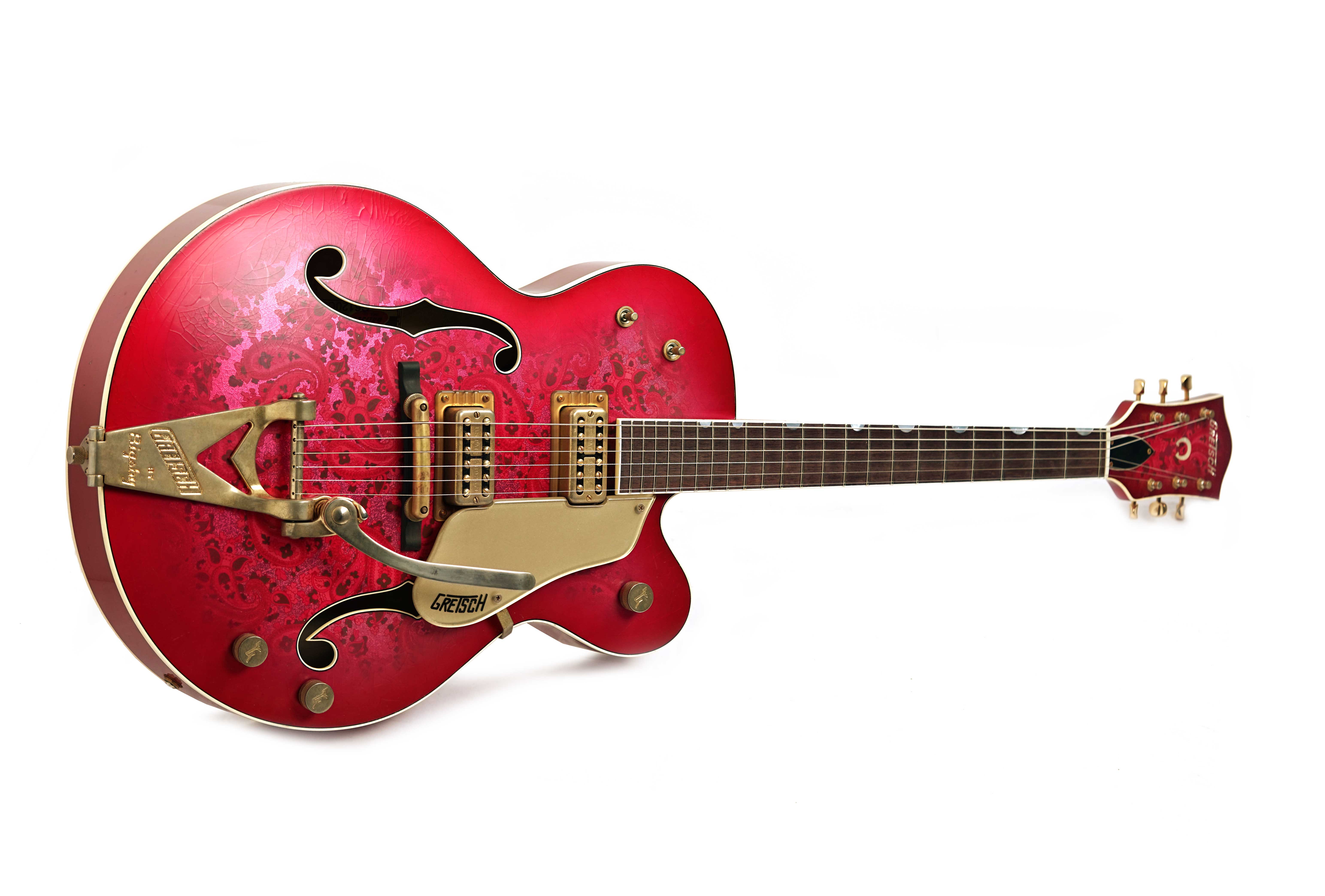 Gretsch Custom Shop G6120-59 Paisley Wild Cherry Burst MBG #UC26033994