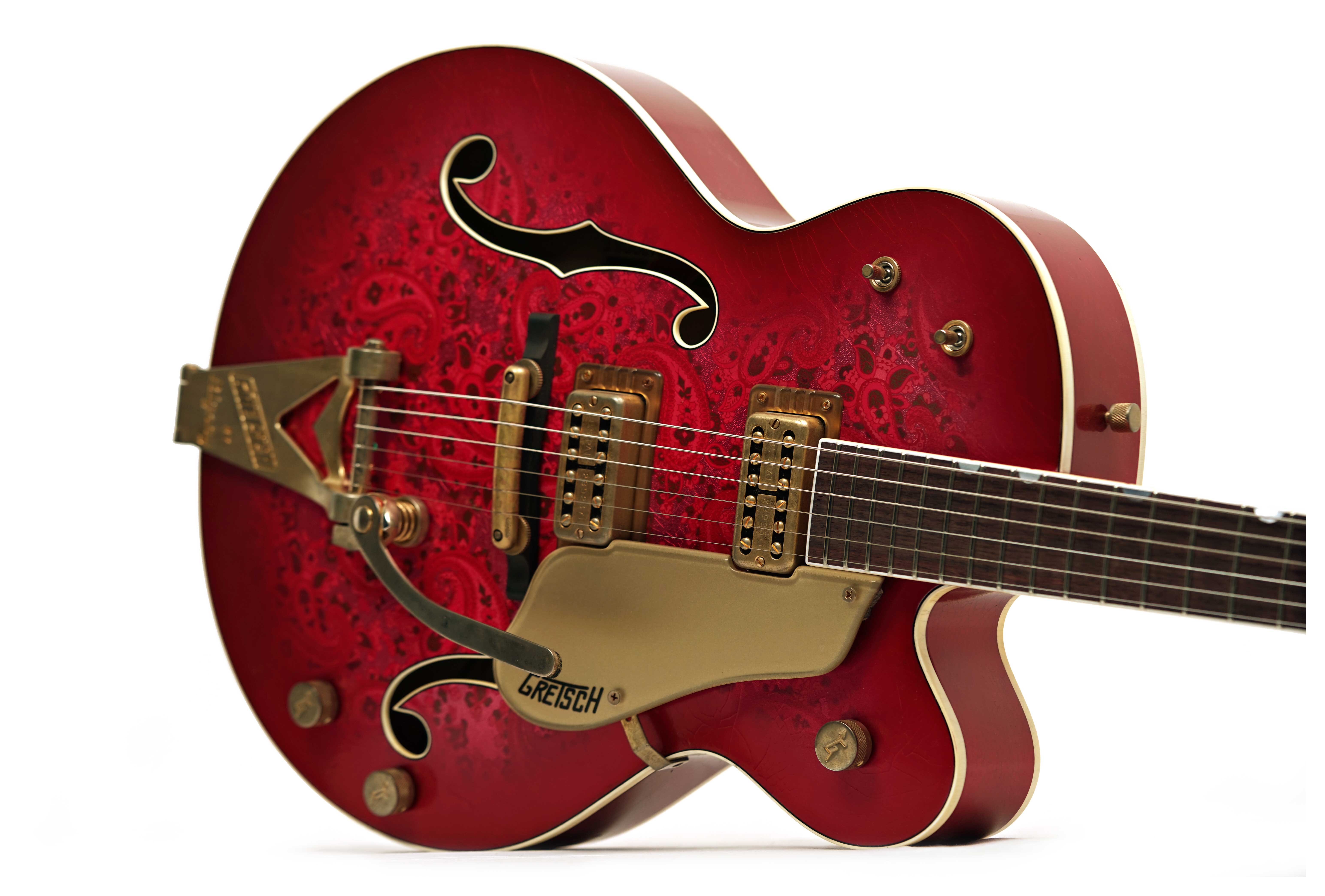 Gretsch Custom Shop G6120-59 Paisley Wild Cherry Burst MBG #UC26033994