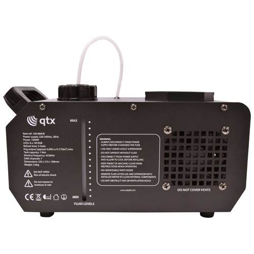 QTX FLARE-1000: Vertical LED Fog Machine 1000W QTX FLARE-1000: Vertical LED Fog Machine 1000W