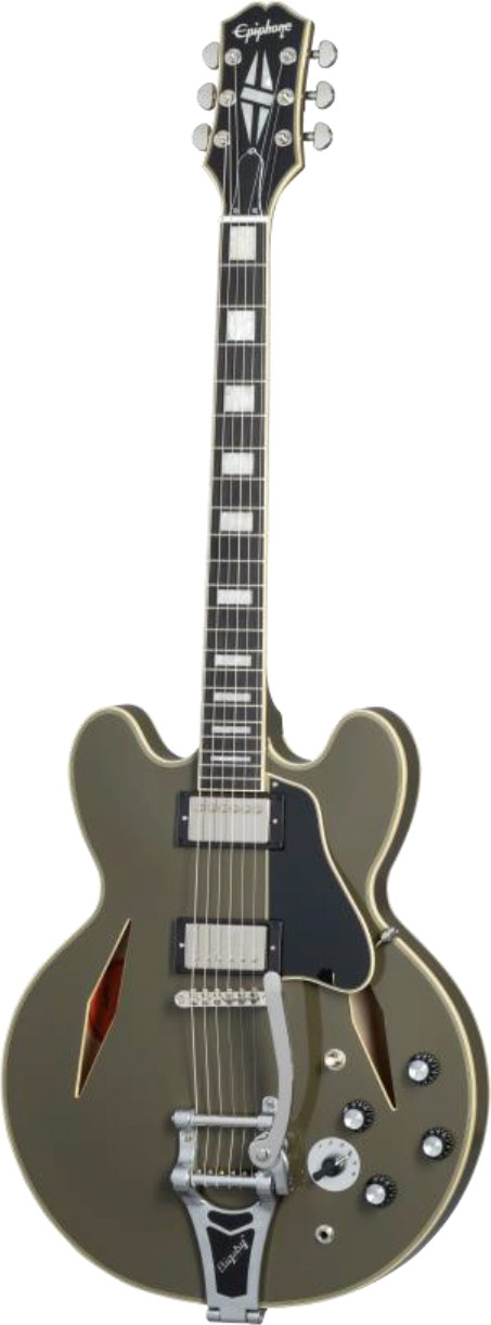 Epiphone Shinichi Ubukata ES-355 Custom Bigsby Olive Drab