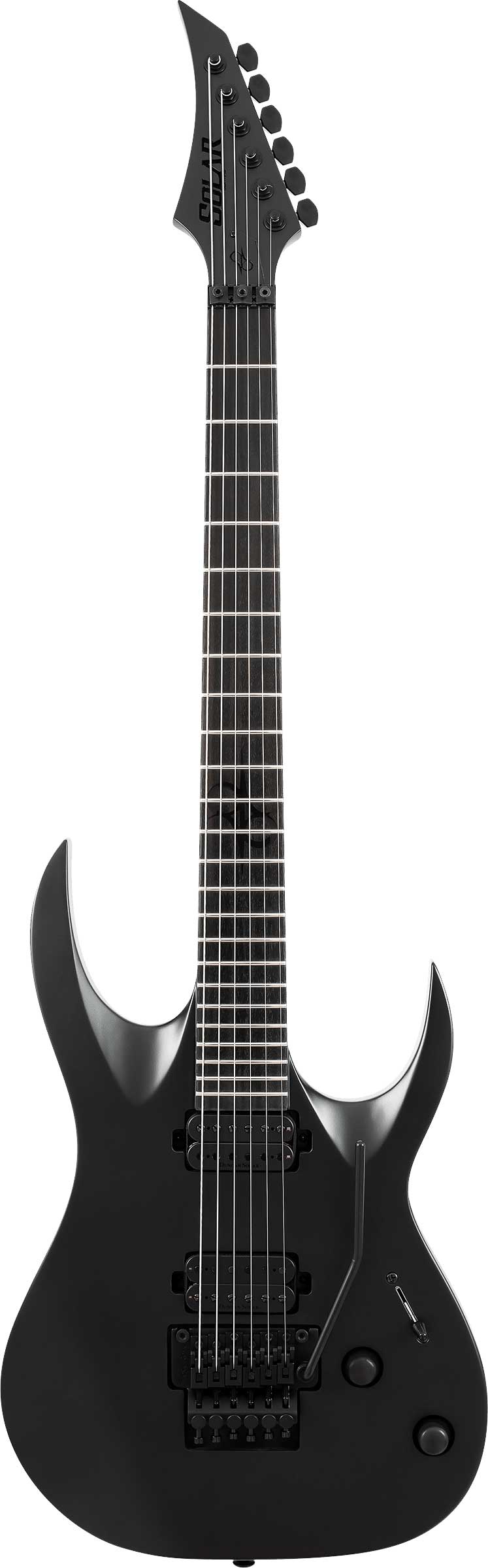 Solar Guitars A1.6FR Svart+ Carbon Black Matte