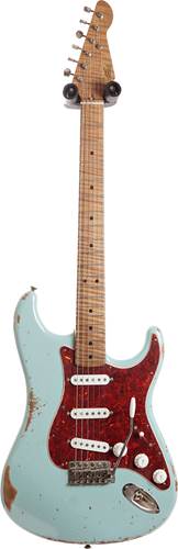 LSL Instruments Saticoy Sonic Blue Heavy Aged 5A Roasted Maple Fingerboard #Hilary