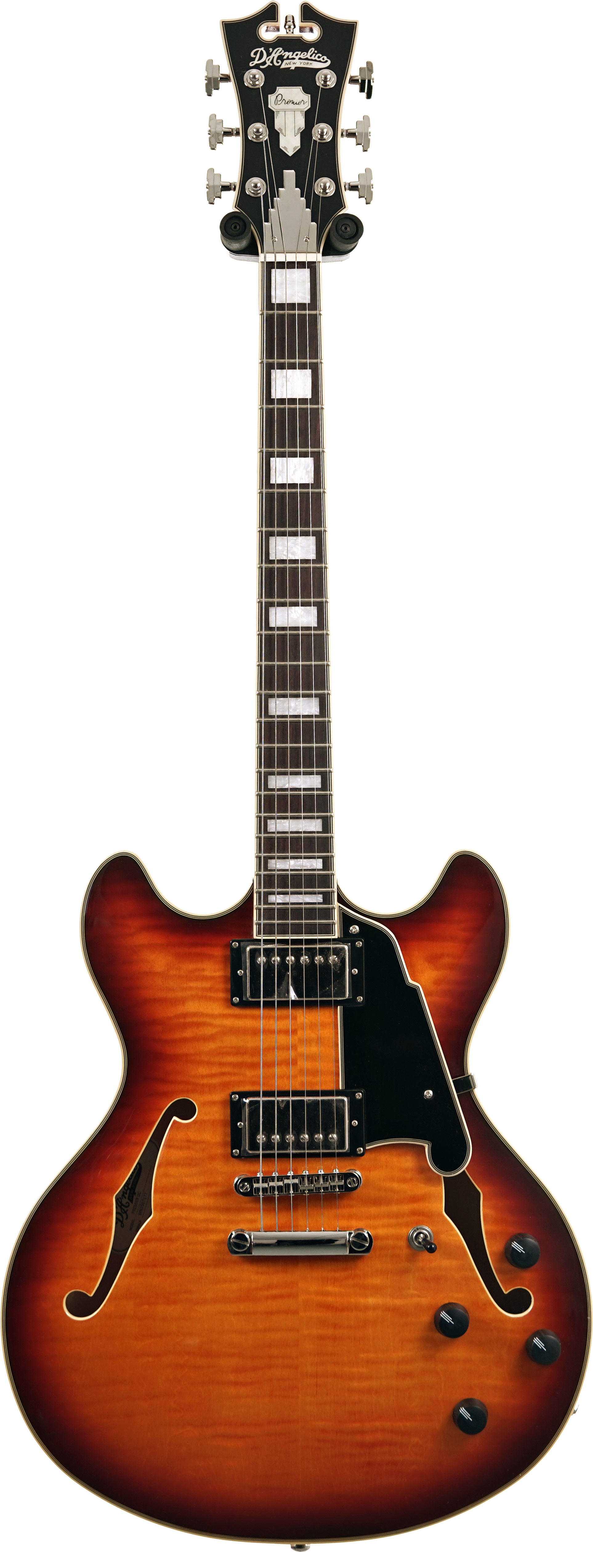 D'Angelico Premier DC Stop Bar Dark Iced Tea Burst (Ex-Demo) #WN2507177