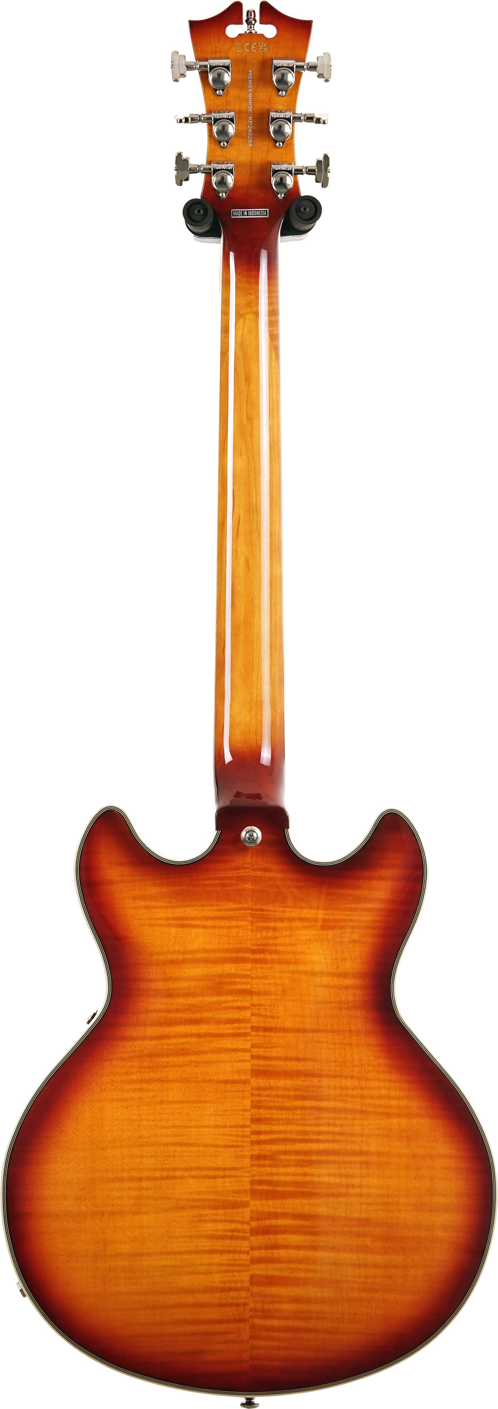 D'Angelico Premier Mini DC Stop Bar Dark Iced Tea Burst (Nearly New) #KP240284