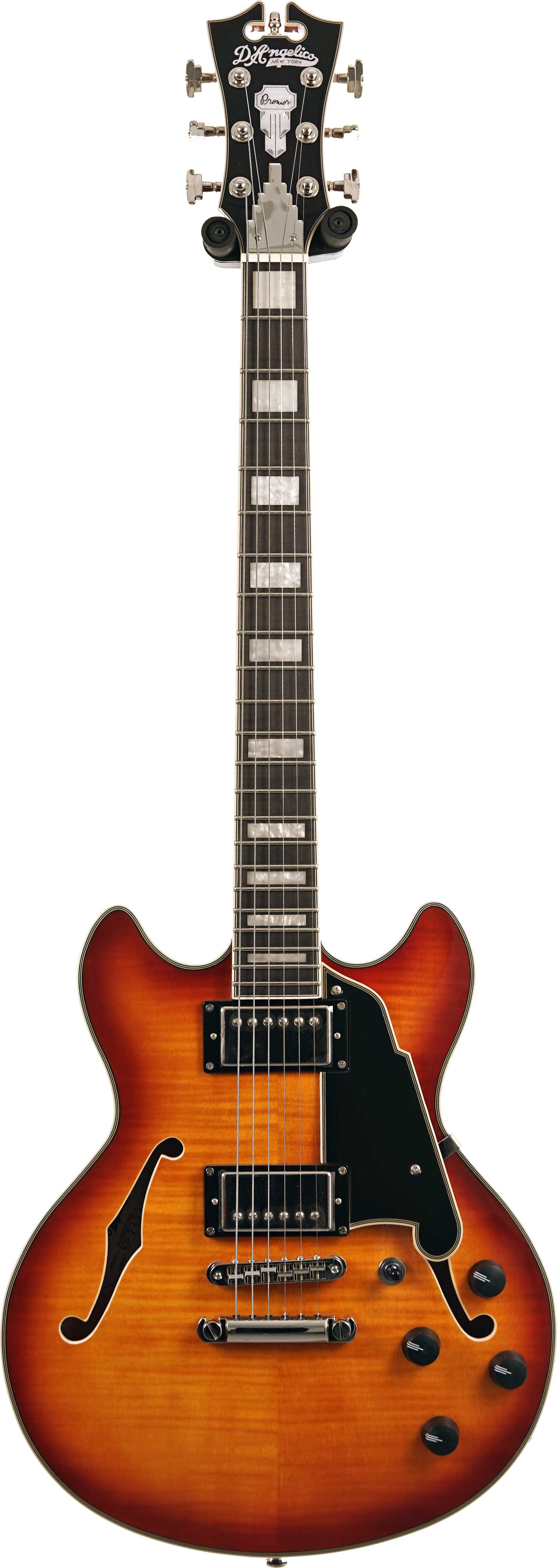 D'Angelico Premier Mini DC Stop Bar Dark Iced Tea Burst (Nearly New) #KP240284