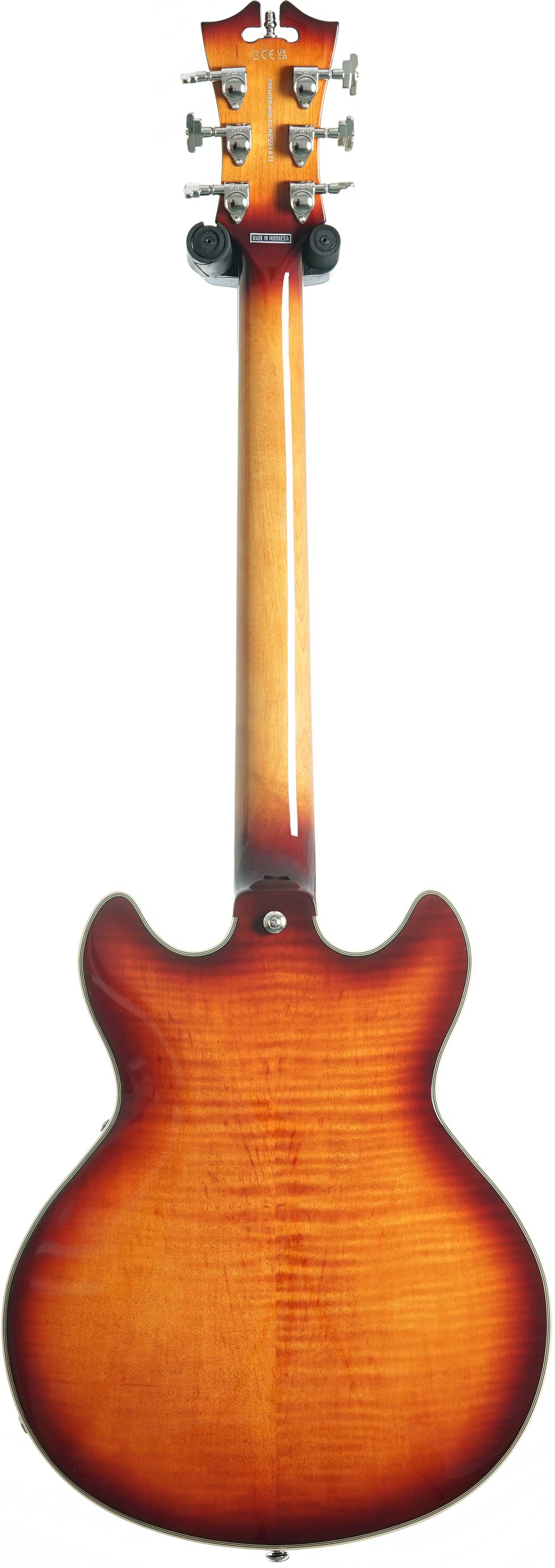 D'Angelico Premier Mini DC Stop Bar Dark Iced Tea Burst