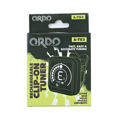 Ordo A-T03 Rechargeable Colour Screen Clip Tuner for Chromatic / Guitar / Bass / Violin / Ukulele Ordo A-T03 Rechargeable Colour Screen Clip Tuner for Chromatic / Guitar / Bass / Violin / Ukulele