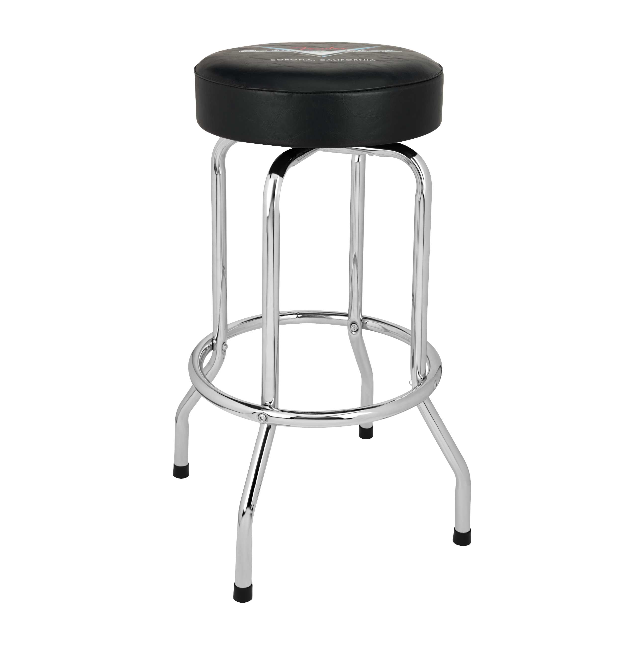Fender Custom Shop Chevron Logo Barstool Black/Chrome 30 Inch