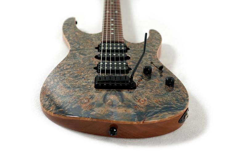 Suhr Custom Modern Burl Trans Blue Denim Slate #73772 Suhr Custom Modern Burl Trans Blue Denim Slate #73772