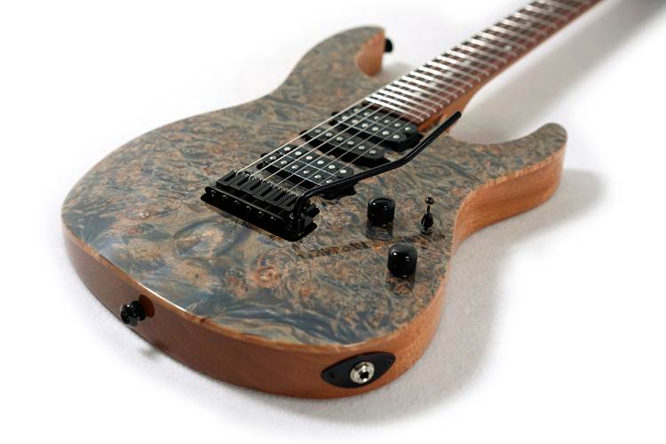 Suhr Custom Modern Burl Trans Blue Denim Slate #73772 Suhr Custom Modern Burl Trans Blue Denim Slate #73772
