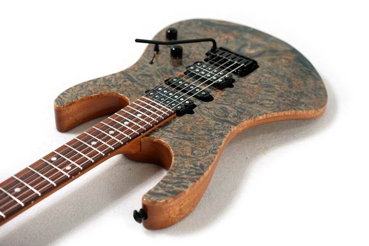 Suhr Custom Modern Burl Trans Blue Denim Slate #73772 Suhr Custom Modern Burl Trans Blue Denim Slate #73772