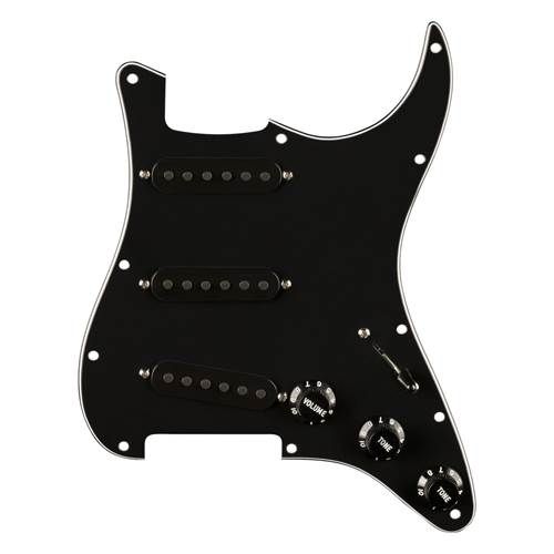 Fender Pre-Wired Strat Pickguard Pure Vintage '65 With RWRP Midde Black 11 Hole PG