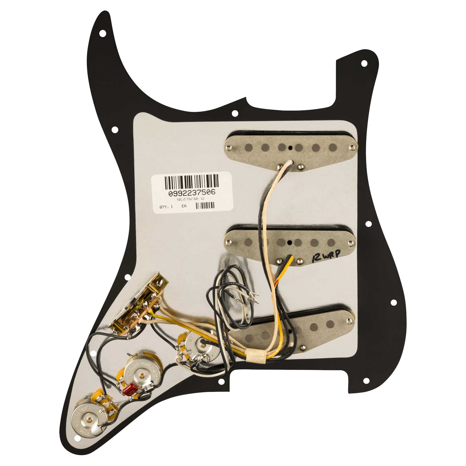 Fender Pre-Wired Strat Pickguard Pure Vintage '65 With RWRP Midde Parchment 11 Hole PG