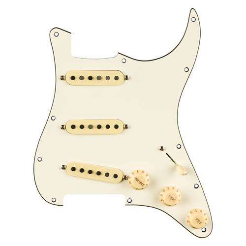 Fender Pre-Wired Strat Pickguard Pure Vintage '59 With RWRP Midde Parchment 11 Hole PG