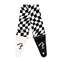 Fender Wavy Checkerboard Polyester Strap Black/White Front View