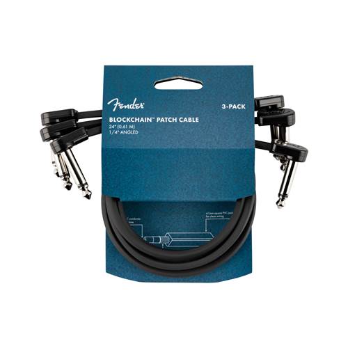 Fender Blockchain 24 Inch Patch Cable 3-Pack Angle/Angle