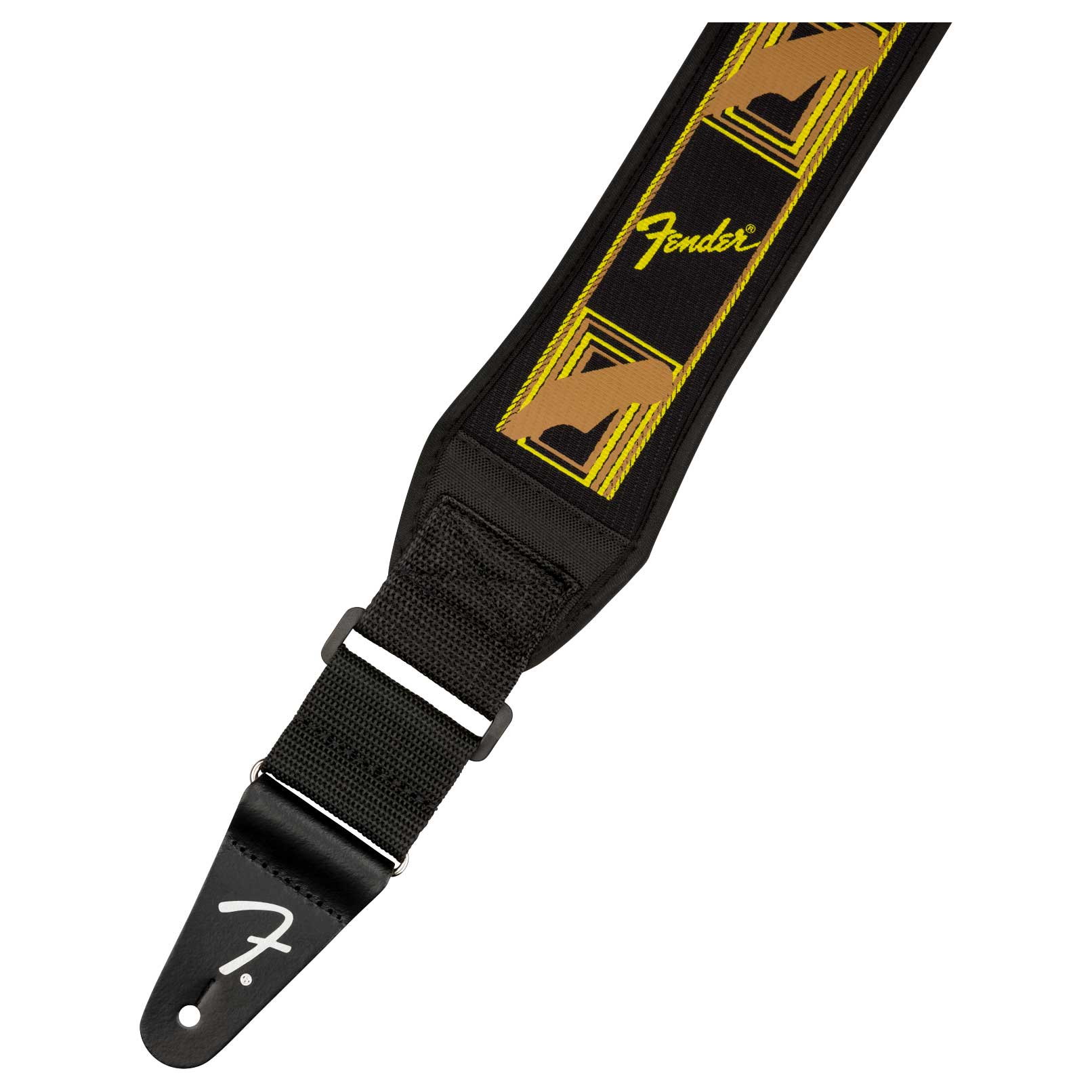 Fender Swell Neoprene Strap Black/Yellow/Brown Mono 2.5 Inch