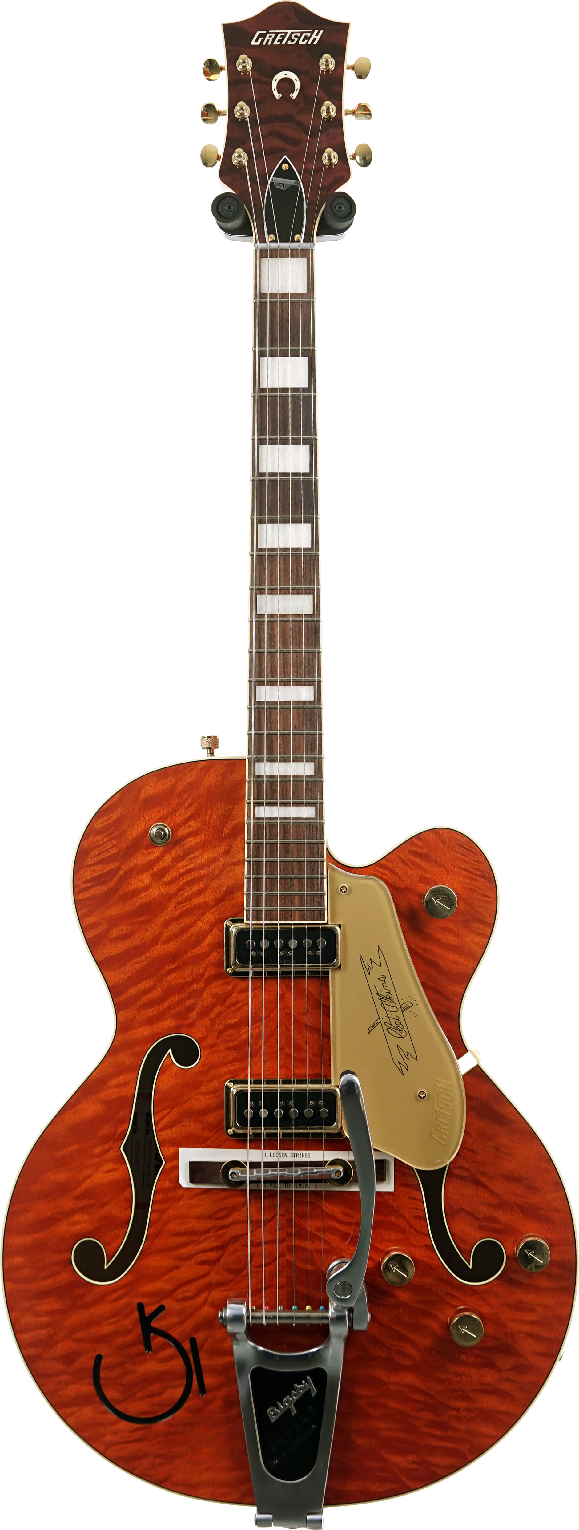 Gretsch G6120TGQM-56 Limited Edition Chet Round Up Orange #JT23103897