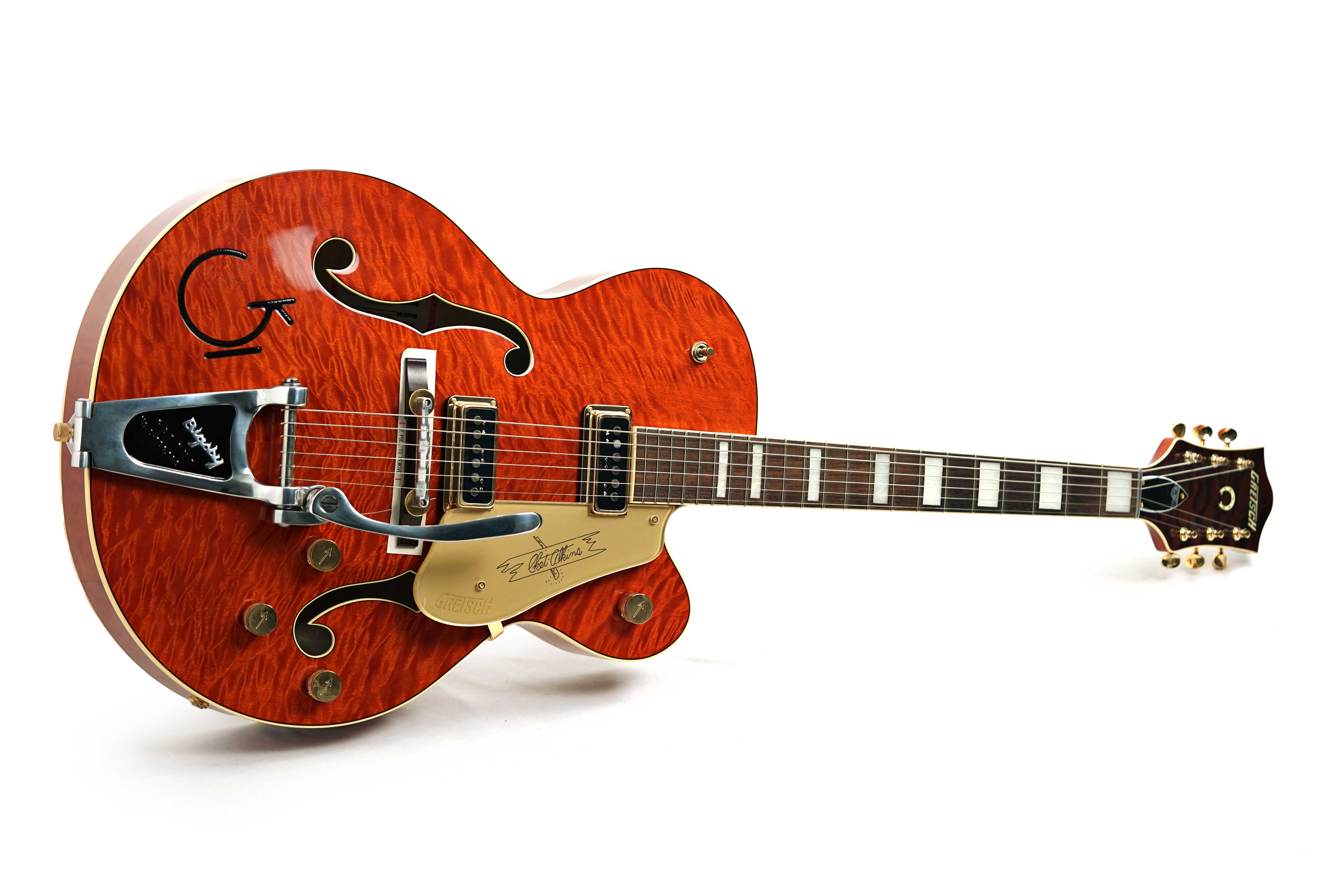 Gretsch G6120TGQM-56 Limited Edition Chet Round Up Orange #JT23103897