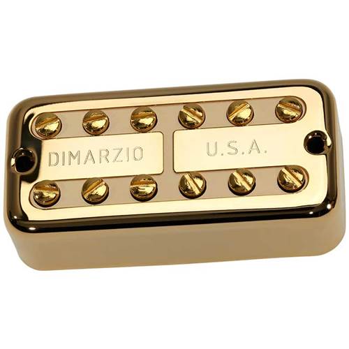 DiMarzio New'Tron Bridge Pickup F-Spaced Gold Cover Cream Insert Humbucker Pickup DiMarzio New'Tron Bridge Pickup F-Spaced Gold Cover Cream Insert Humbucker Pickup